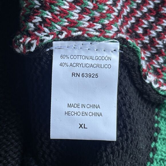 Ugly Holiday Sweater Adult Extra Large Christmas Reindeer Festive Multicolor NEW - Picture 5 of 11